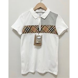 BURBERRY Kids Paneled Polo Shirt